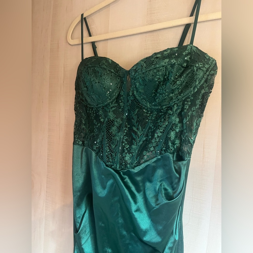 B Darlin Green Lace Dress
